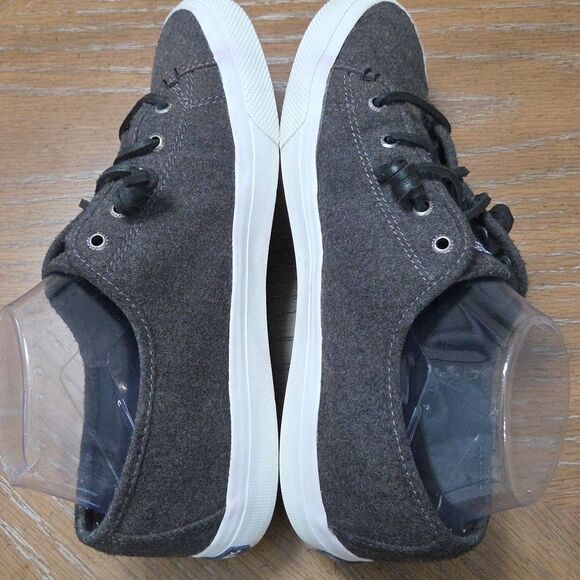 Sperry Seacoast Charcoal Soft Wool Flannel Boat Shoes 8.5 - Picture 6 of 9